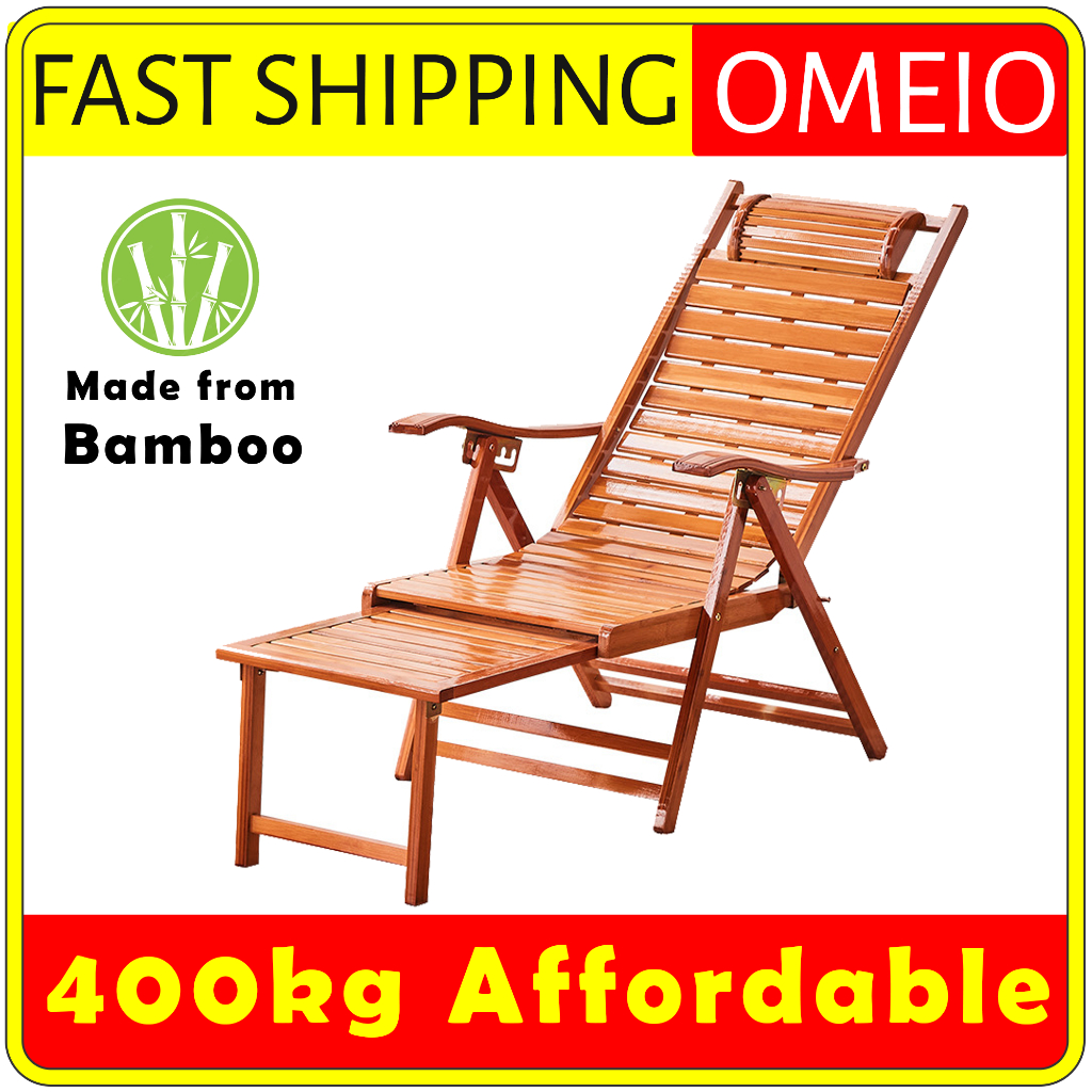 Extendable Bamboo Chair folding chair Sleep lazy back chair