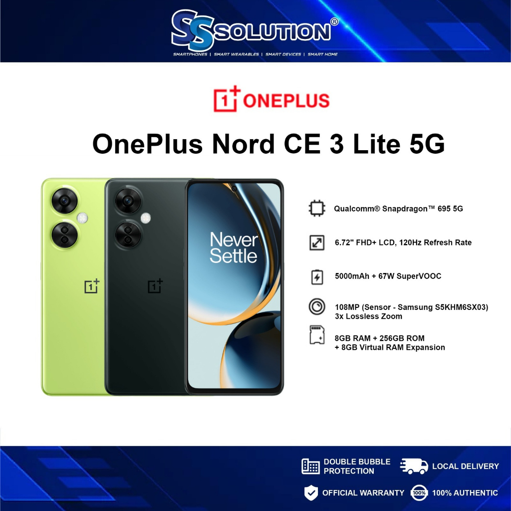  OnePlus Nord CE 3 Lite 5G Dual-SIM 256GB ROM + 8GB RAM