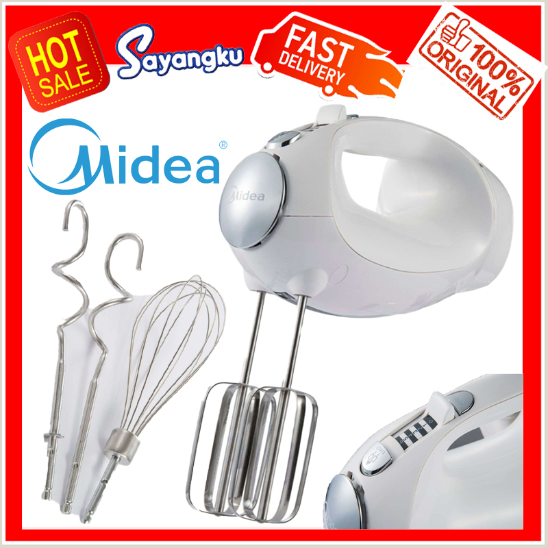 Midea 6 Speed Hand Mixer HM0273 Easy Clean Convenient Easy Mixing Snap ...