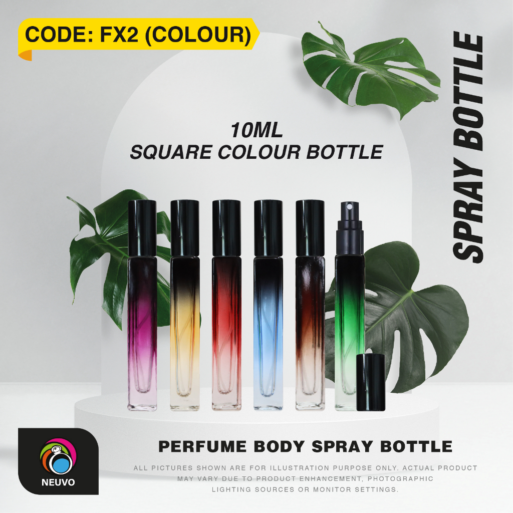 {1 PCS & BORONG} FX52 10ML Square bottle color perfume spray / botol ...