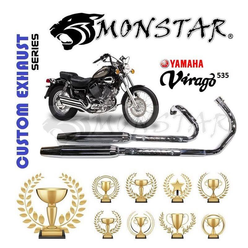 Yamaha virago 535 store aftermarket exhaust