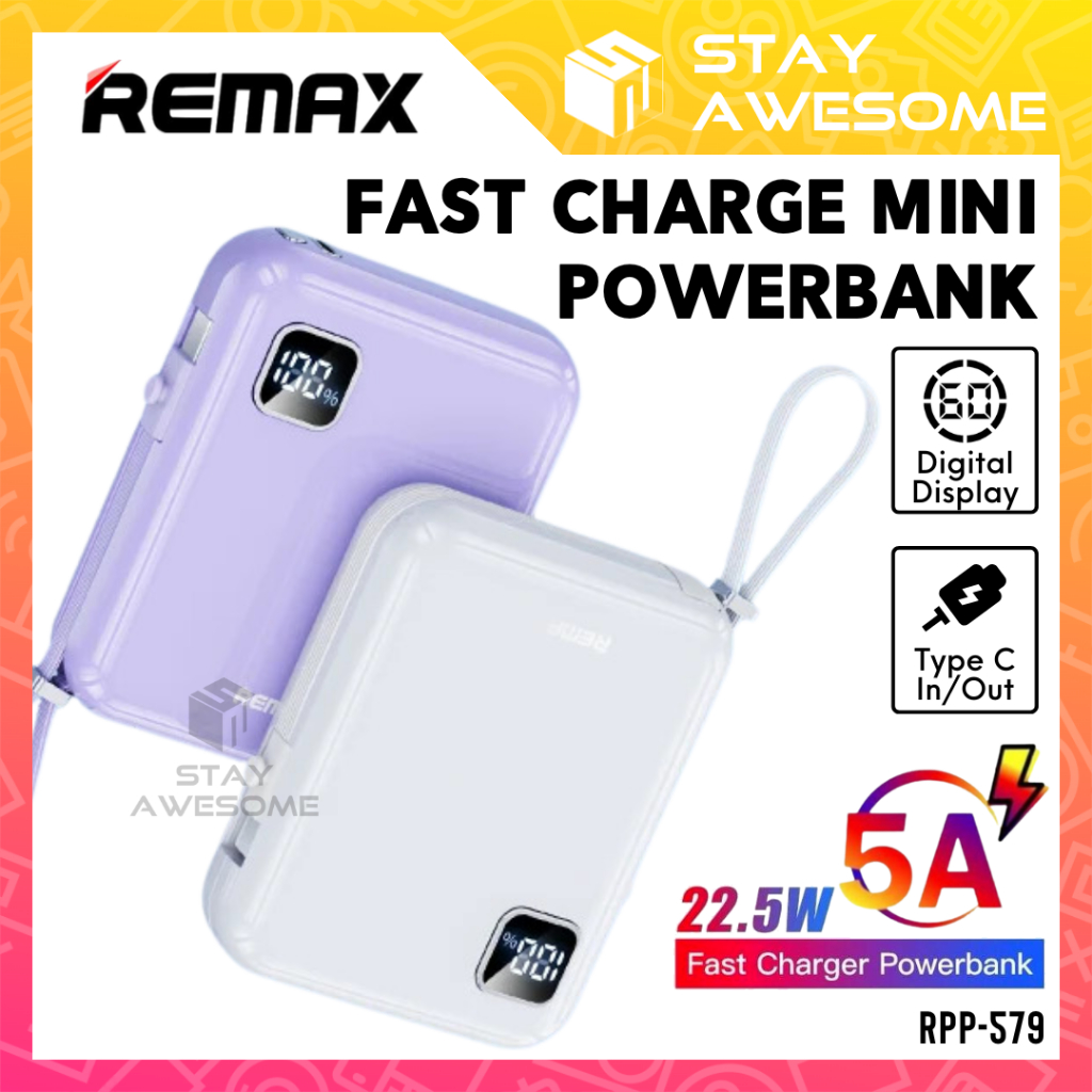 REMAX Mini Small Portable Fast Charging PD 22.5W USB C Powerbank ...