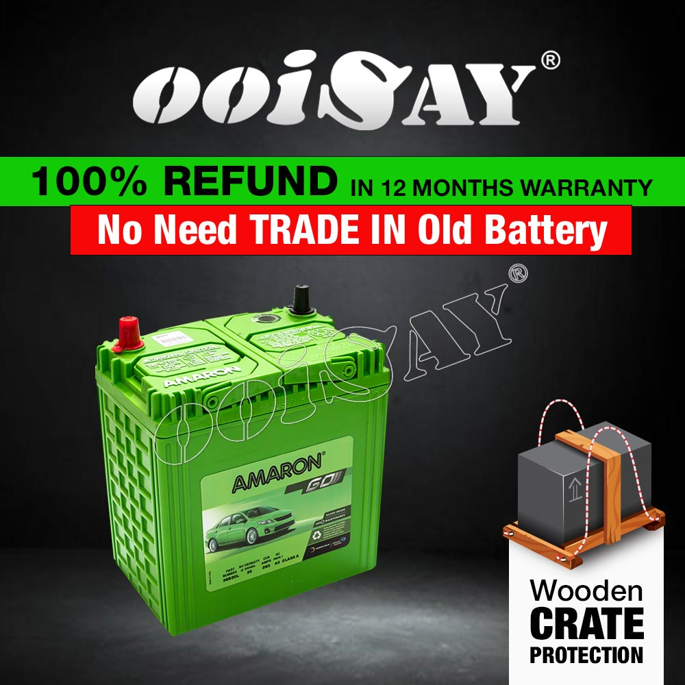 AMARON GO NS40 | NS40ZL | 38B20L (MF) - 35AH - Car Battery - PERODUA ...