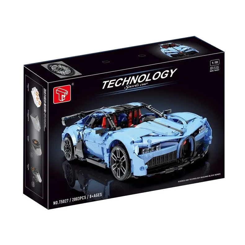 TGL T5027A T5027 Technic Bugatti Chiron Sports Car (Blue, Static ...