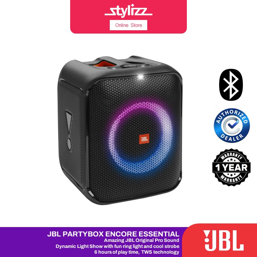 JBL PARTYBOX ENCORE ESSENTIAL Portable party speaker with powerful 100W  sound - Bluetooth, TWS enable, 6 hours playtime | Shopee Malaysia
