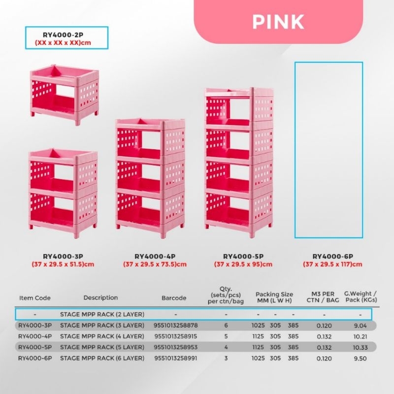 Roomy Multipurpose Rack/Rak Plastik Serbaguna/Plastic Kitchen Rack ...