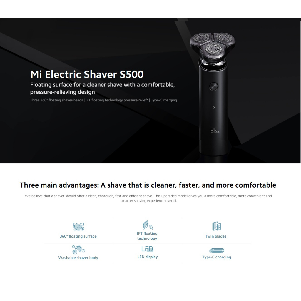 Mi Electric Shaver S500 / Replacement Head Shopee Malaysia