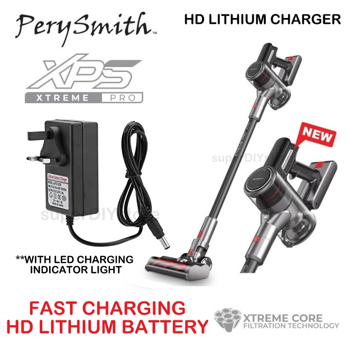 Vacuum Charger PerySmith Cleaner Xtreme Pro Series XP5 Cordless Vacuum