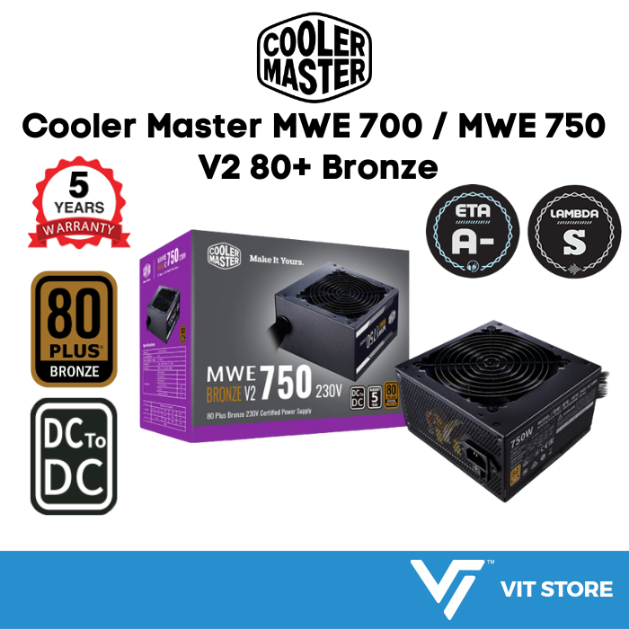 Cooler Master MWE Gangsa 700 / 750 V2 (700W / 750W) 80+ Gangsa Unit ...