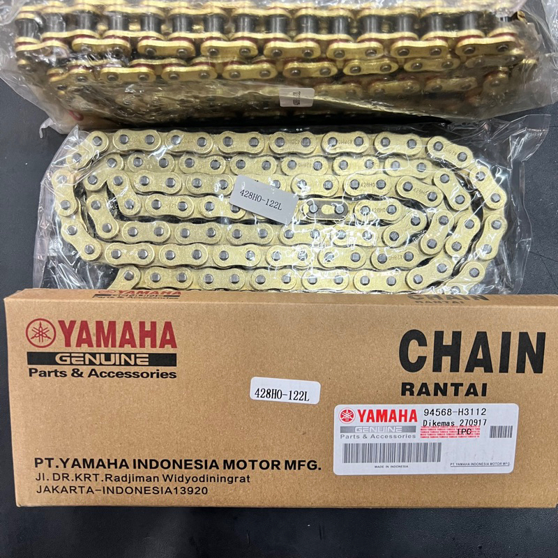 Yamaha Heavy Duty Gold Chain 428ho Rantai O Ring 428 Rantai Y15 Rantai Rs150 Rantai Lc135 Rantai 6146