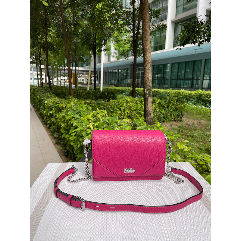 Authentic Karl Lagerfeld Crossbody Bag Pink Shopee Malaysia