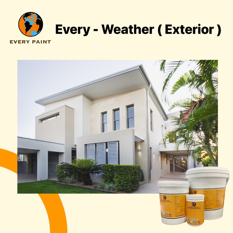 1L & 5L EVERYWeather Exterior Wall Paint Emulsion Water Based Paint