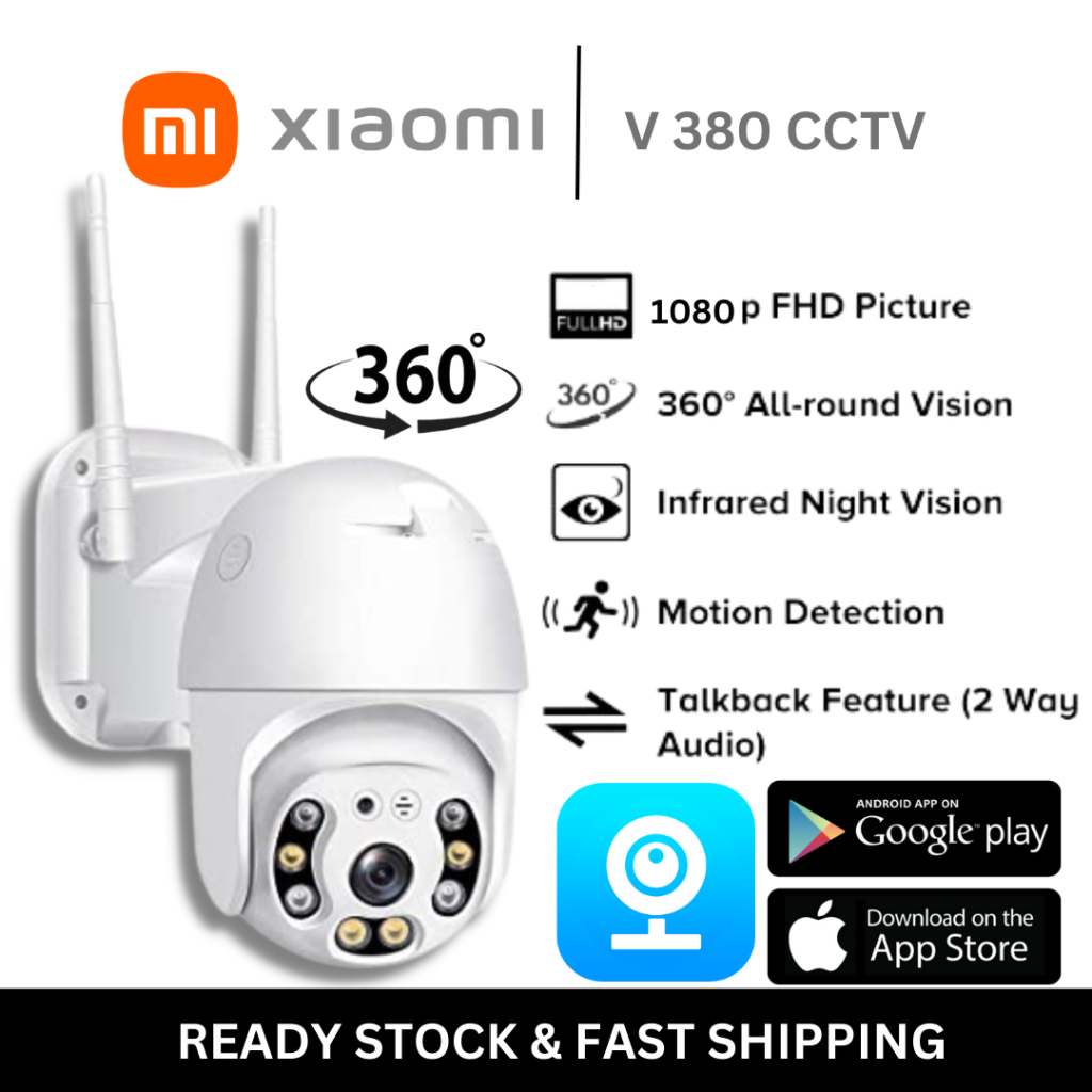 READYSTOCK🔥 XiaoMi CCTV V380 Pro 360 Degree 1080P FHD WiFi Camera CCTV