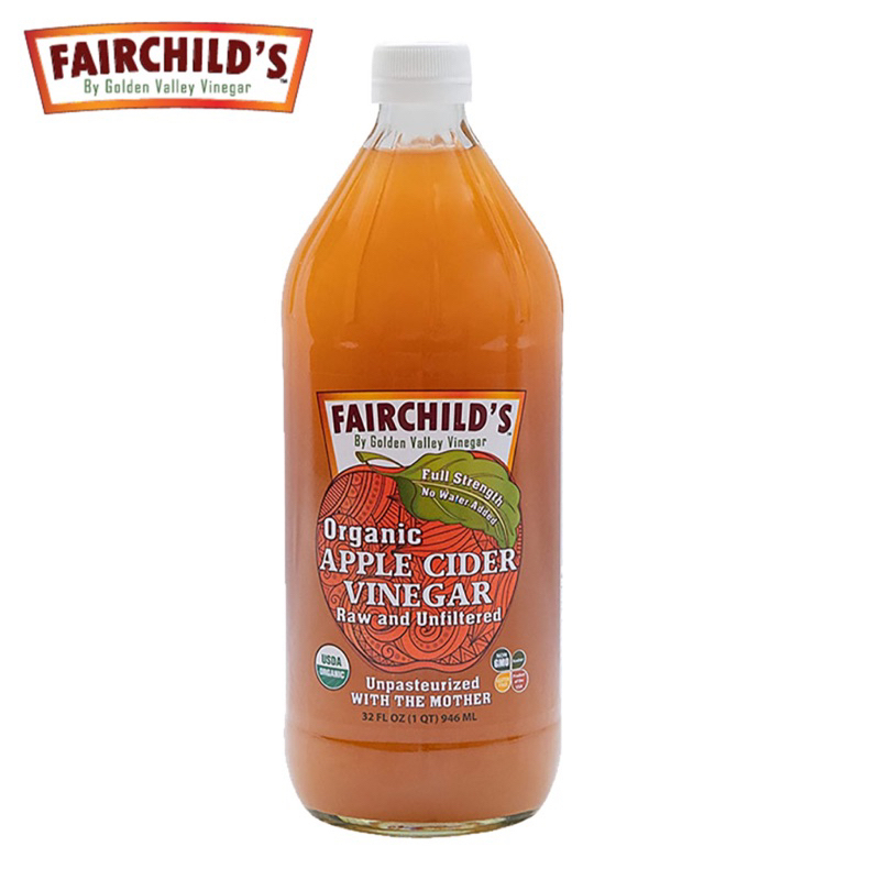 Fairchild's Organic Raw & Unfiltered Apple Cider Vinegar 946ml (exp