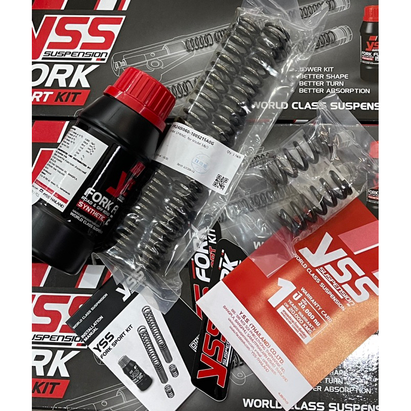 YSS NMAX 155 FRONT FORK SPRING UPGRADE KIT SPORT LOWER KIT 1.0 SET