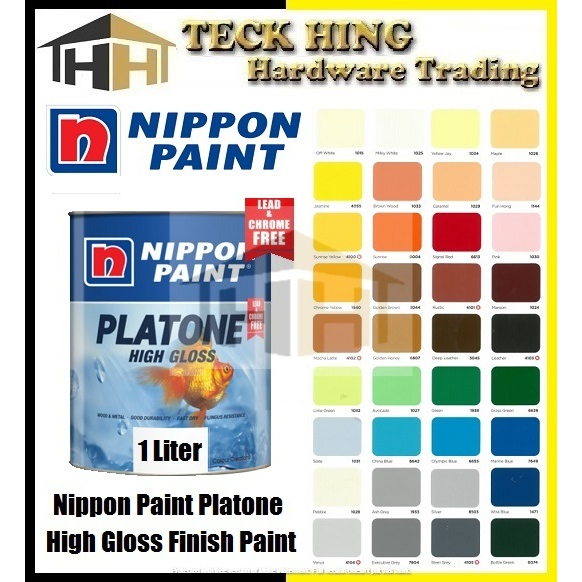 1 Liter Nippon Paint Platone High Gloss Finish Paint for Wood & Metal ...