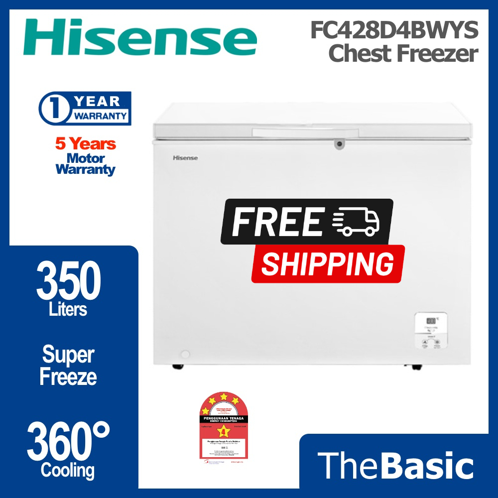 [FREE SHIPPING] HISENSE 8in1 Super Freeze 350L Chest Freezer