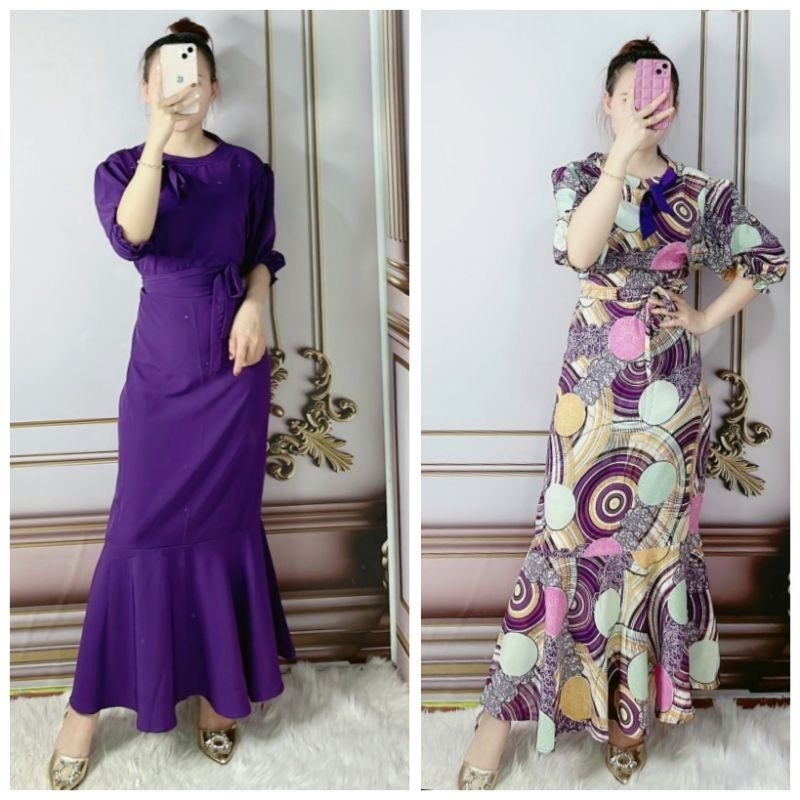 DRESS LABUH RUFFLES WOMEN FIT TILL 70KG Shopee Malaysia