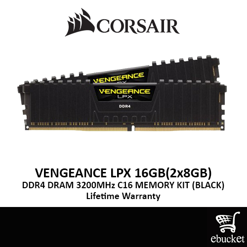CORSAIR VENGEANCE LPX 16GB(2x8GB) DDR4 DRAM 3200MHz C16 MEMORY KIT ...