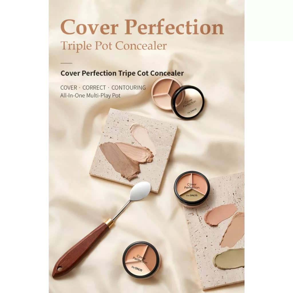  THESAEM Cover Perfection Triple Pot Concealer 01