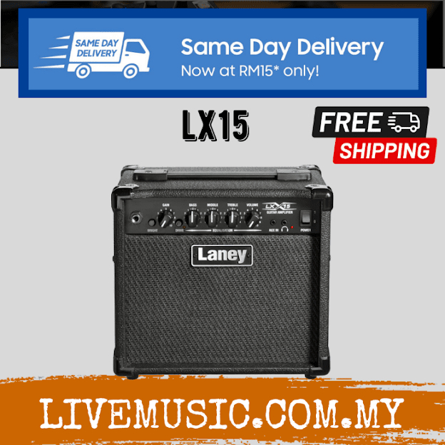 Laney LX15 15 watt Electric Guitar Amplifier (LX-15/LX 15