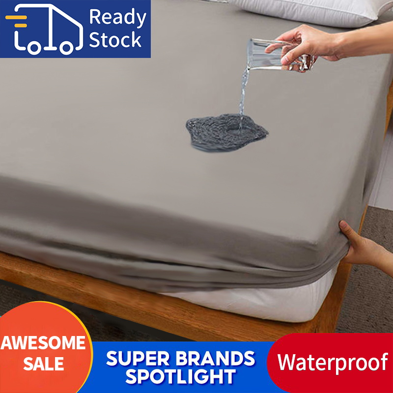 100 Waterproof Bedsheet Premium Fitted Bedsheet Queen/King Mattress