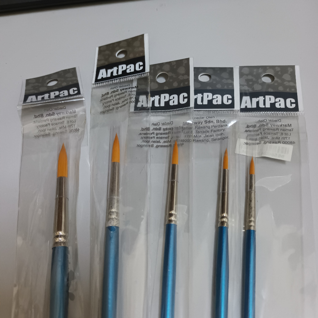 ARTPAC NYLON BRUSH 818 Round / Painting Brush / Berus Warna | Shopee ...