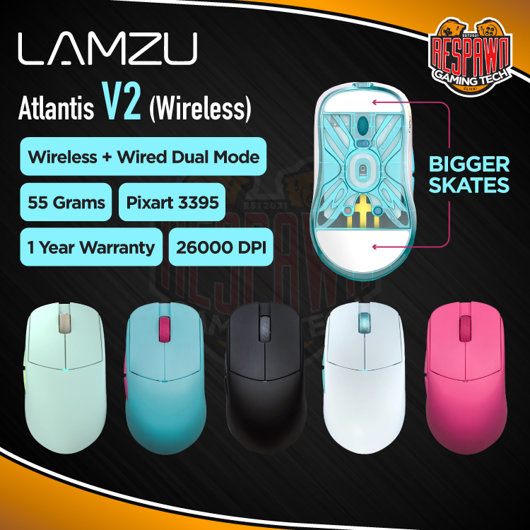 Lamzu Atlantis V2 Wireless Superlight Gaming Mouse | Shopee Malaysia