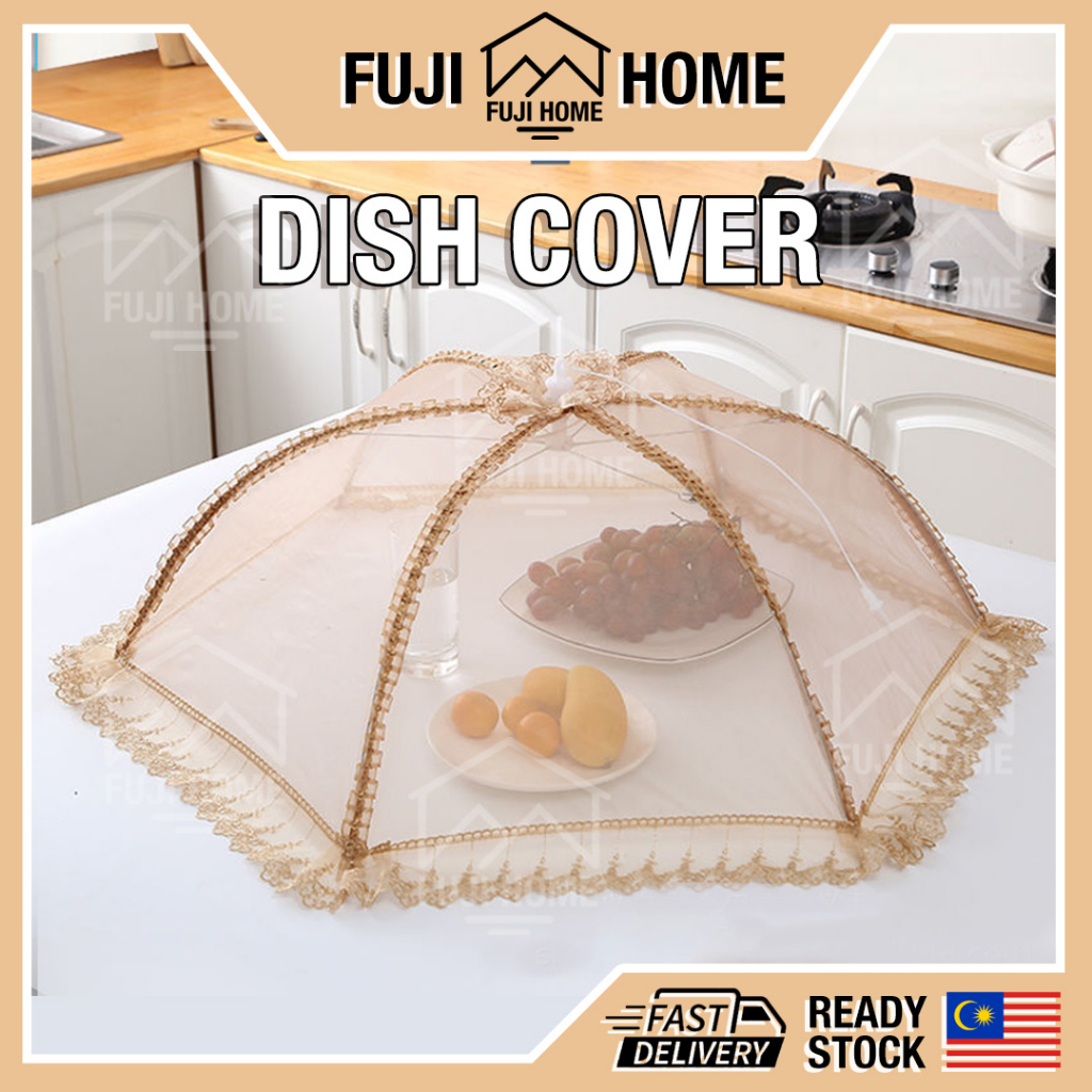 🏠READY STOCK🏠Foldable Food Cover With Handle Dish Cover Washable Mesh ...