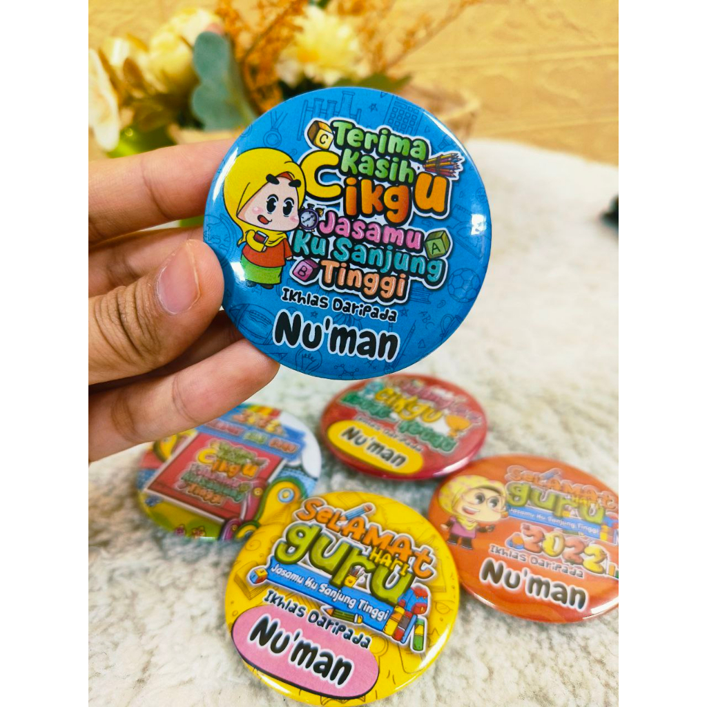 BUTTON BADGE HARI GURU || HAPPY TEACHERS DAY BUTTON BAGDE | Shopee Malaysia
