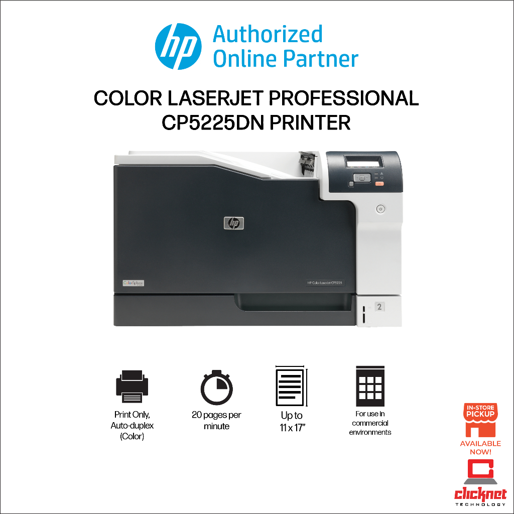 HP Color LaserJet Professional CP5225dn Printer