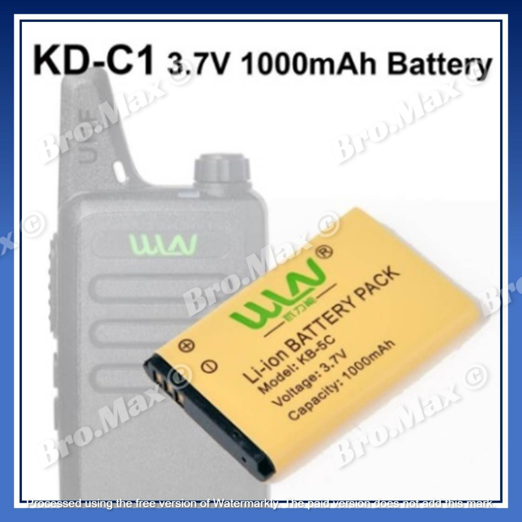 Original WLN KDC1 Two Way Radio Rechargeable Battery Liion 1000mAh 3