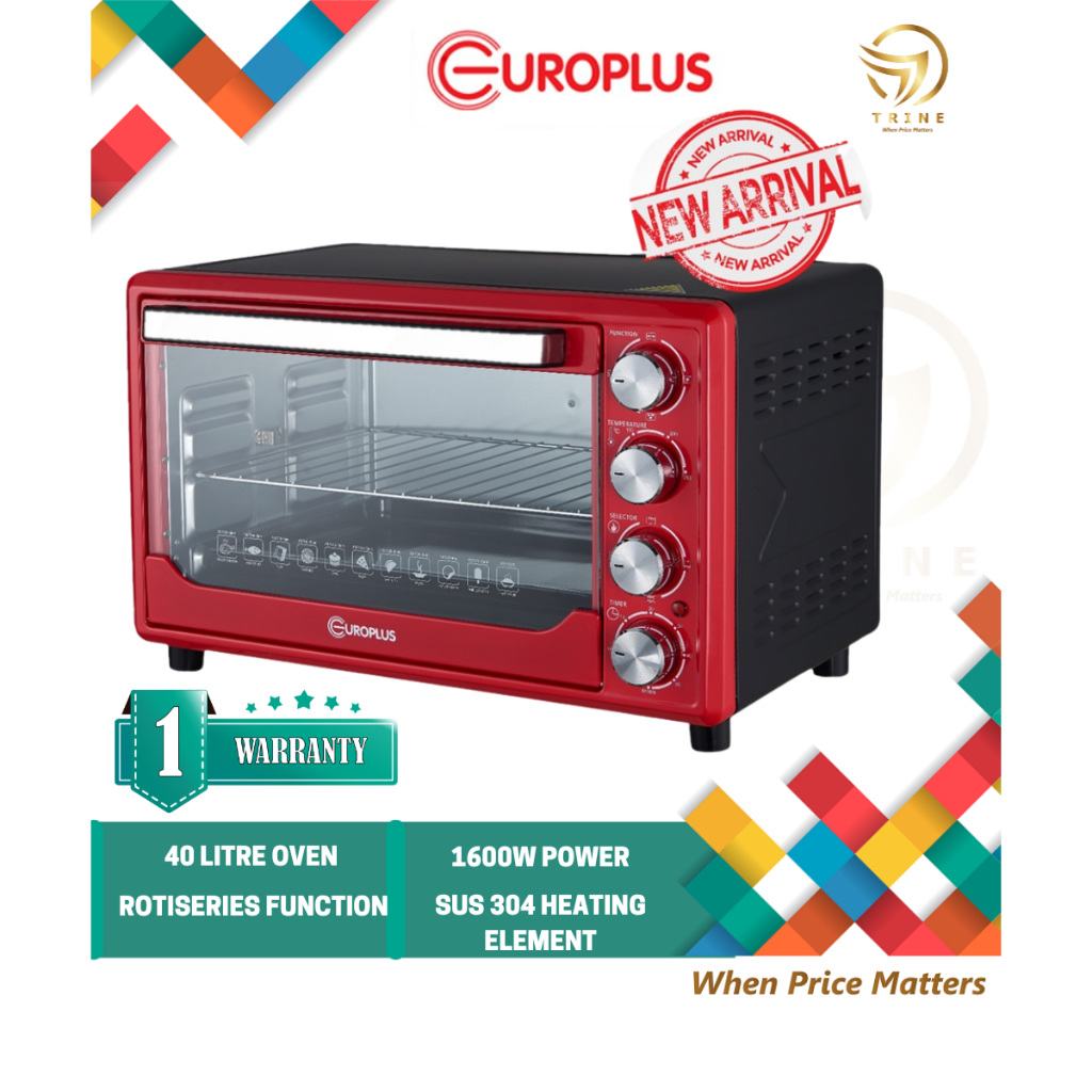 Europlus Electric Oven 40L with Inner Lamp, Rotisserie & Convection