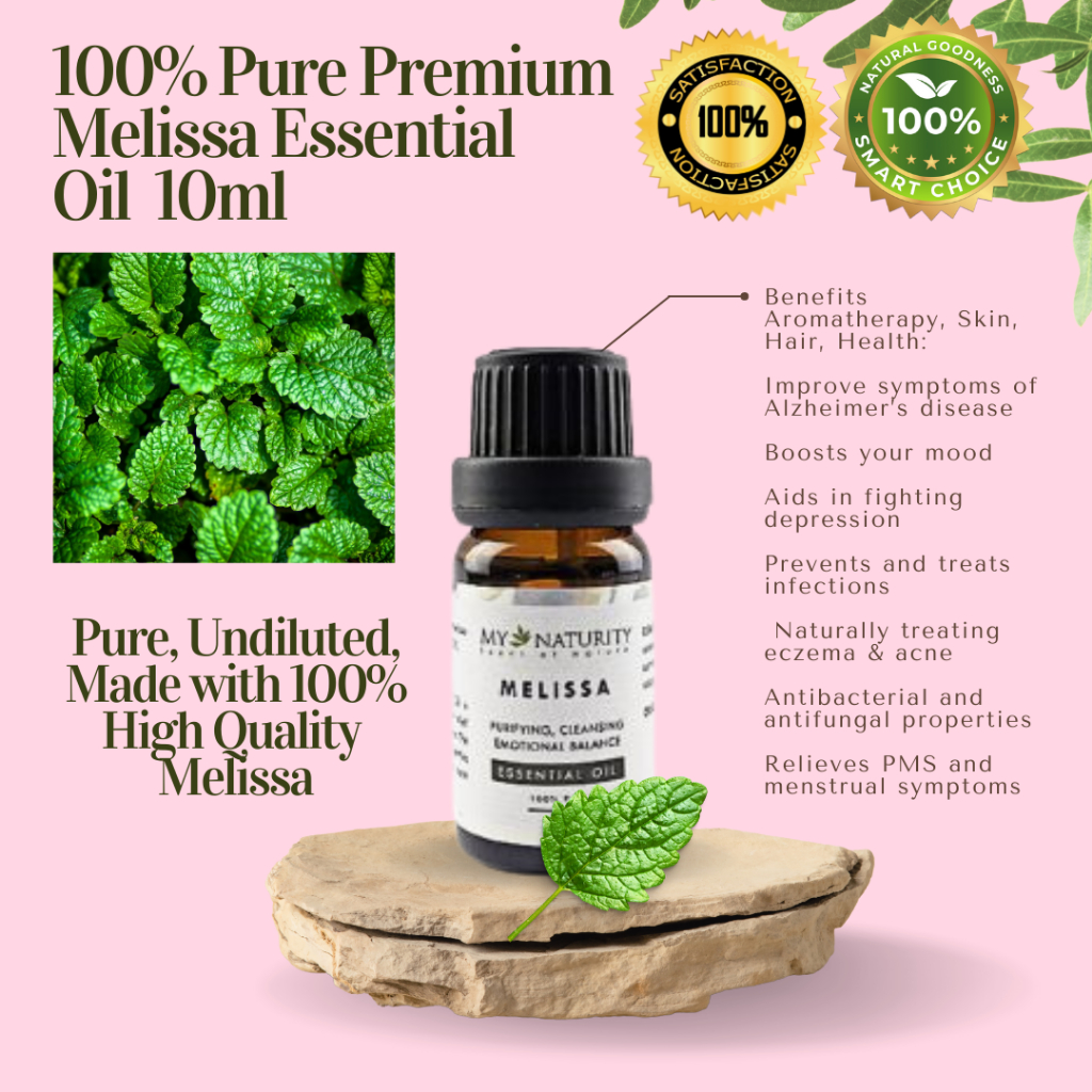 MyNaturity Aromatherapy Premium & Pure Melissa Essential Oil 10ML (Lemon Balm) Shopee Malaysia