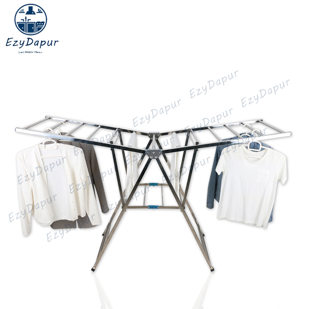 EZYD Stainless Steel Drying Rack Outdoor Foldable Butterfly Clothes ...
