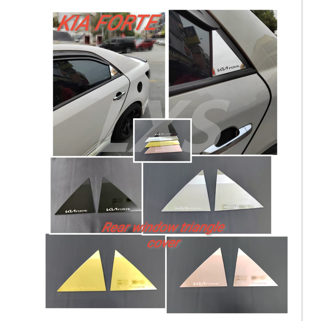 KIA FORTE DOOR PILLAR/ REAR WINDOW TRIANGLE COVER FULL SET Shopee