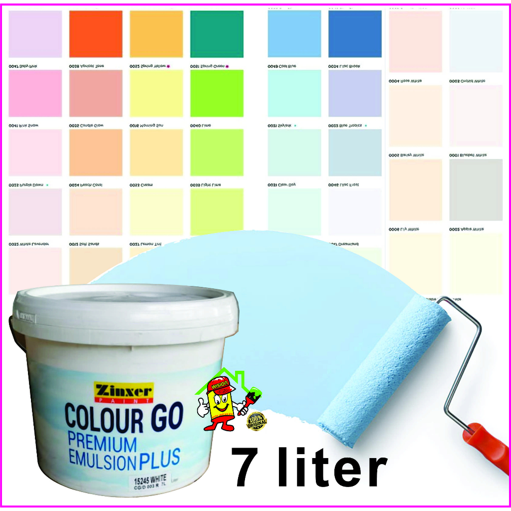 7 Liter ( ZINXER Colour GO ) Interior Acrylic Emulsion Paint Wall ...