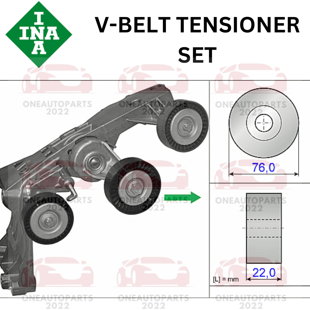 INA GERMANY VBELT TENSIONER MERCEDES BENZ W169 A170 W245 B170 B200