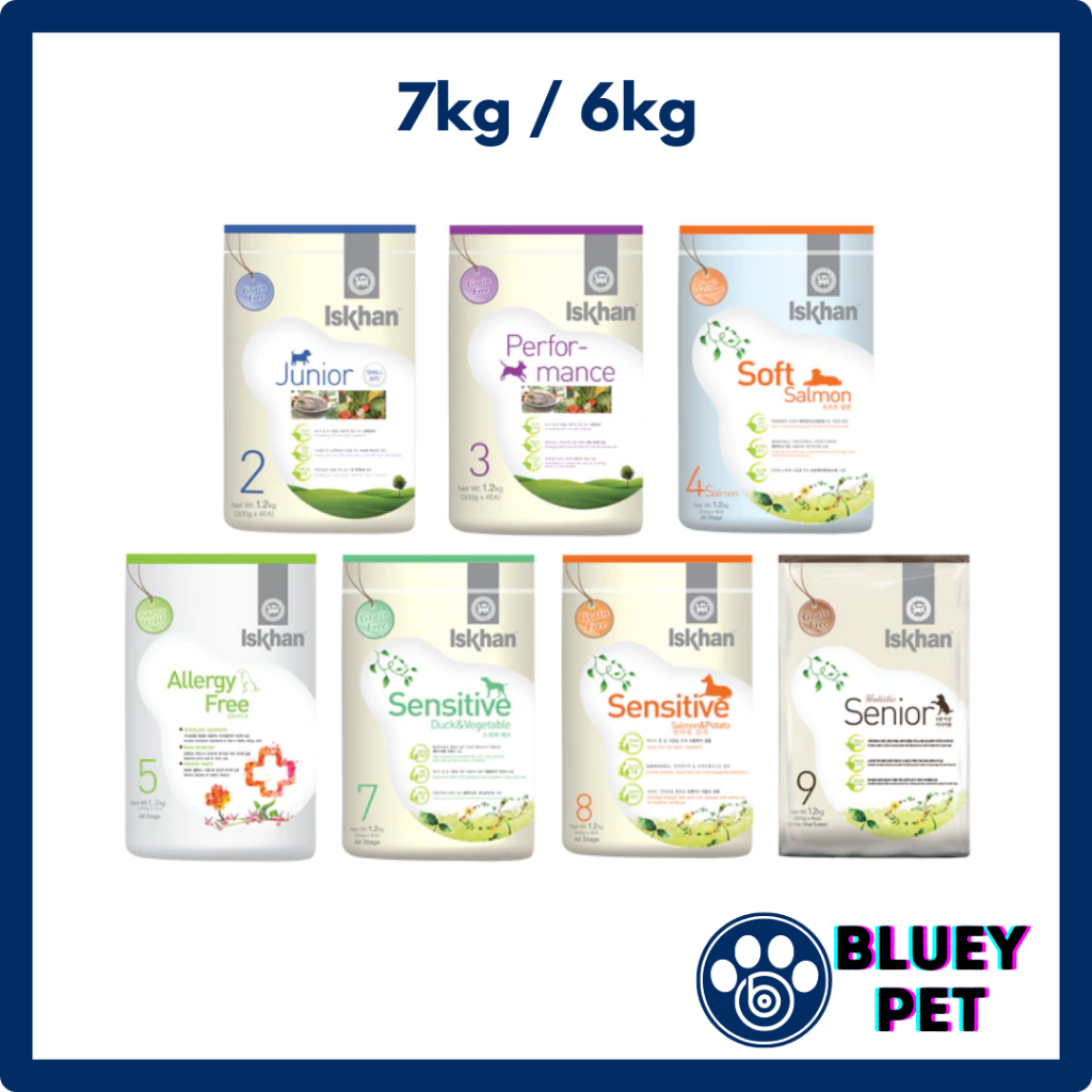 Iskhan Korean Dog Dry Food 6KG/7KG / Grain Free (Junior, Soft Salmon