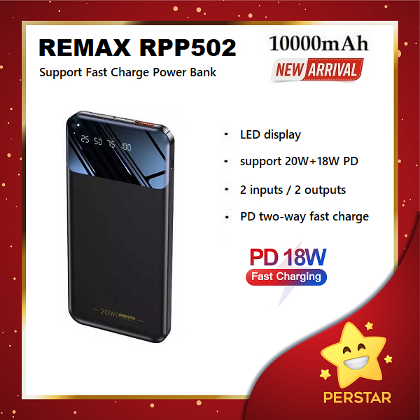 Remax RPP-502 Hunch Series Slim Power Bank 10000mAh 20W+18W PD+QC Fast ...