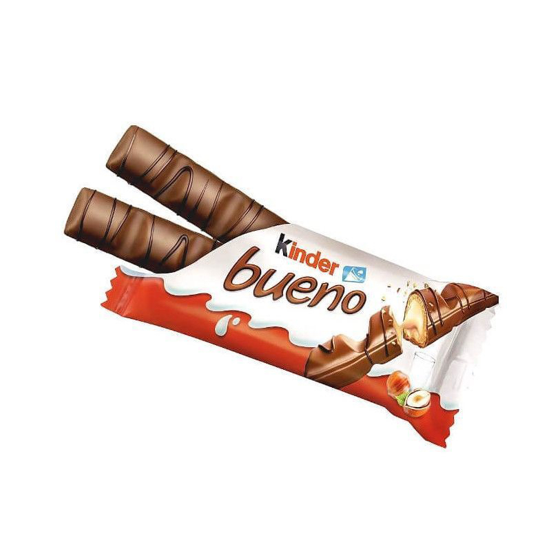 Chocolate Kinder Bueno Milk Chocolate Covered Wafer With Smooth Milky and Hazelnut Filling 43g