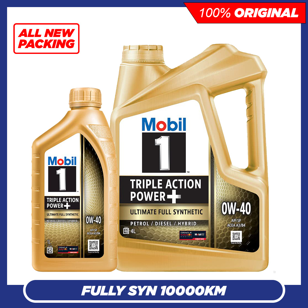 (ALL NEW) Mobil 1 Triple Action Power+ 0W40 SP Advanced Fully Synthetic ...