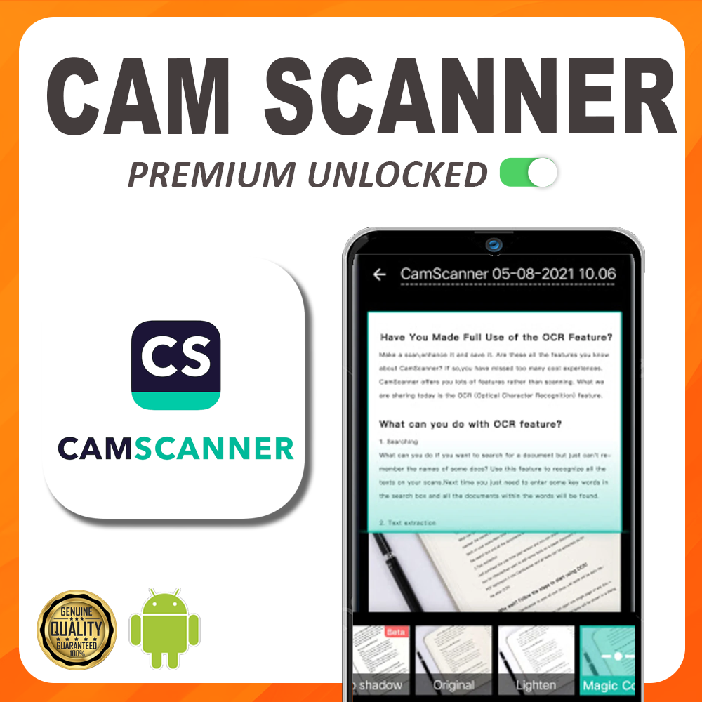 CamScanner Gold Premium 📱[ LIFETIME PREMIUM]📱[NO VIRUS]📱[100 WORKING