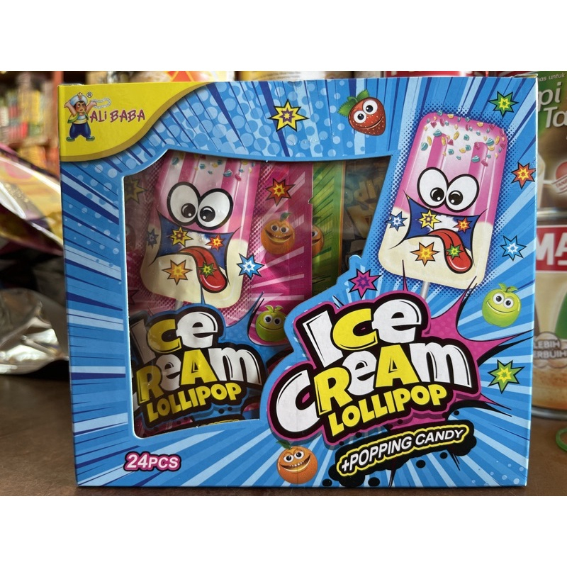 Ice Cream Lollipop Popping Candy 24pcs HALAL | Shopee Malaysia