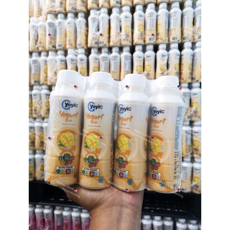 🇲🇾 Yoyic Yogurt Mango / Strawberry 200ml x 8 bottle Minuman