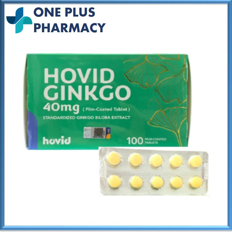 Hovid Ginkgo Standardized Ginkgo Biloba Extract 40mg 100's [EXP 10/2026 ...