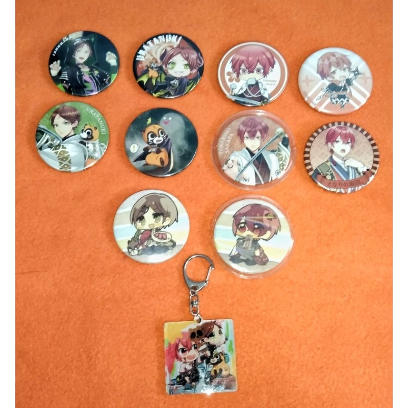 (Preloved)Official Utaite Uratanuki and Sakata badges & keychain ...