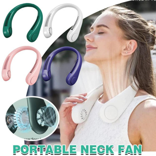 Jisulife Mini Neck Fan Portable Bladeless Usb Rechargeable Mute Sports Fans  For Outdoor Ventilador Portatil Abanicos Cooling