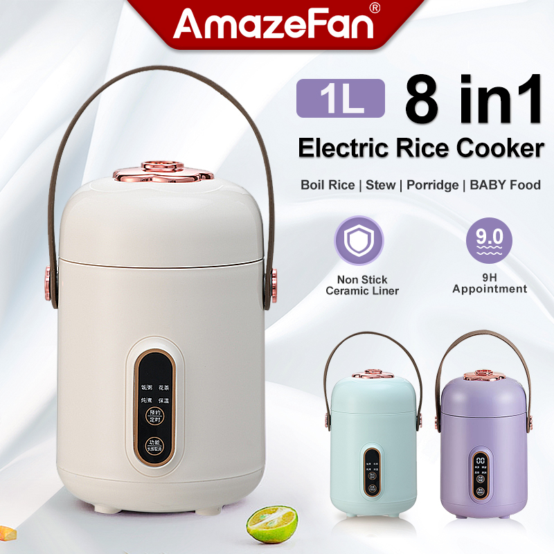 AmazeFan 8 In 1 Slow Cooker Multi Electric Rice Cooker Porridge Soup