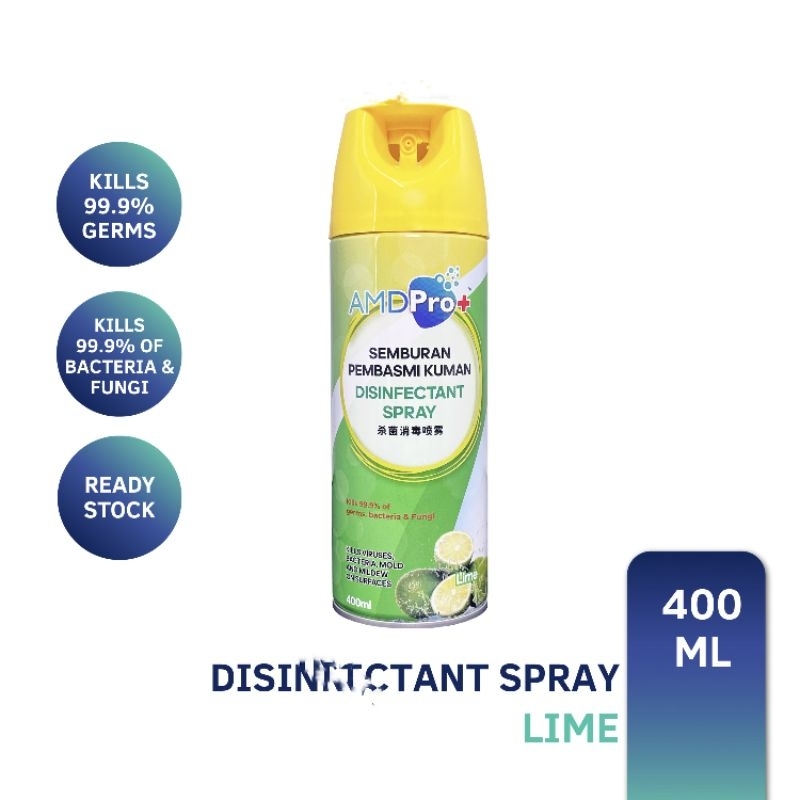 🔥TERMURAH🔥AMDPro+ Disinfectant Spray (400ml) Lime🍋 Shopee Malaysia